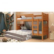 Beliche Robusto C/ 2 Colchões Confortáveis - Kit Completo Nature
