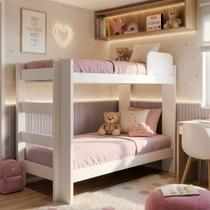 Beliche Solteiro 100% MDF 95cm x 211cm Flórida Branco Beliche Solteiro 100% MDF 95cm x 211cm Flórida Branco