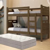 Beliche Solteiro 100% Mdf Vira Duas Camas Com Colchão