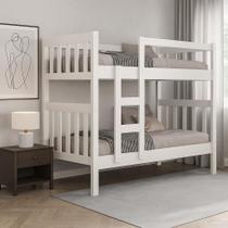 Beliche Solteiro Beliche Infantil Com Grade e Escada Vira 2 Camas Em MDF Reforçado Quarto Compacto Beliche Solteiro Beliche Infantil Com Grade e Escada Vira 2 Camas Em MDF Reforçado Quarto Compacto