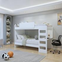 Beliche Solteiro Cantos Arredondados com Led Olga - Móveis Lopas Beliche Solteiro Cantos Arredondados com Led Olga - Móveis Lopas