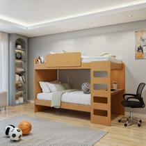 Beliche Solteiro Cantos Arredondados com Led Olga - Móveis Lopas Beliche Solteiro Cantos Arredondados com Led Olga - Móveis Lopas