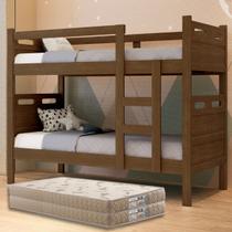 Beliche Solteiro Com 2 Colchões, Cama completa, Barreto Lonçarcci, Confortável Resistente até 120kg, Envio Imediato