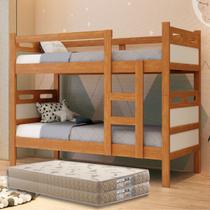 Beliche Solteiro Com 2 Colchões, Cama completa, Barreto Lonçarcci, Confortável Resistente até 120kg, Envio Imediato