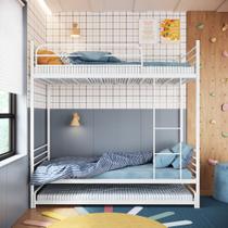 Beliche Solteiro em Ferro James + Cama Auxiliar Beliche Solteiro em Ferro James + Cama Auxiliar