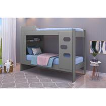 Beliche Solteiro em MDF 193cm x 97cm Floripa Cinza Beliche Solteiro em MDF 193cm x 97cm Floripa Cinza