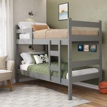 Beliche Solteiro em MDF 198cm x 92,5cm Prisma Cinza/Jequitiba Beliche Solteiro em MDF 198cm x 92,5cm Prisma Cinza/Jequitiba