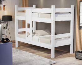 Beliche Solteiro Leticia Branco Que Vira 2 Cama Mdf