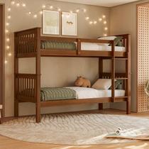 Beliche Solteiro Madeir Maciça Reforçada Com Grade e Escada Beliche Solteiro Madeir Maciça Reforçada Com Grade e Escada