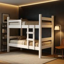 Beliche Solteiro Mdf estrado de madeira Leticia Para Quarto Vira Cama Reforçada Design Moderno Estilo Classico Retro Beliche Solteiro Mdf estrado de madeira Leticia Para Quarto Vira Cama Reforçada Design Moderno Estilo Classico Retro