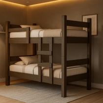 Beliche Solteiro Mdf Leticia Para Quarto Vira Cama Reforçada Resistente De Mdf