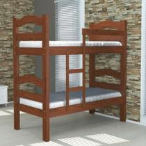 Beliche Solteiro Robusta Madeira Maciça C/Escada Amêndoa