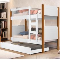 Beliche Star Solteiro + Auxiliar MDF Treliche Escada BR/Nat