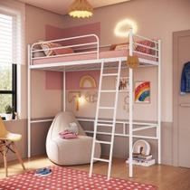 Beliche Suspenso de Ferro Solteiro Branco Beliche Suspenso de Ferro Solteiro Branco