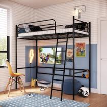 Beliche Suspenso de Ferro Solteiro - Nick Preto Beliche Suspenso de Ferro Solteiro - Nick Preto