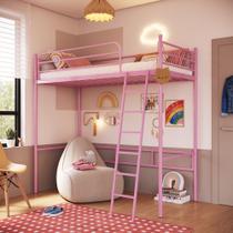 Beliche Suspenso de Ferro Solteiro - Nick Rosa Bebê Beliche Suspenso de Ferro Solteiro - Nick Rosa Bebê