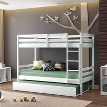 Beliche Teen Play com Cama Auxiliar - Madeira Maciça - Casatema