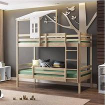 Beliche Teen Play com Telhado Casinha Casatema MadeiraOriginals Beliche Teen Play com Telhado Casinha Casatema MadeiraOriginals