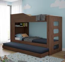 Beliche Treliche Cama Auxiliar 2 em 1 com Prateleira