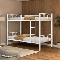 Beliche Tubolar em Aço Reforçada para Pousadas, Alojamentos Branco Beliche Tubolar em Aço Reforçada para Pousadas, Alojamentos Branco