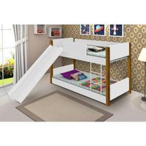 Beliche valentina branco mel com escorregador com 2 colchões