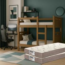 Beliche Versátil Compacta com 2 Colchões Extremo Conforto e Grade Superior com Segurança Completa