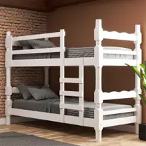 Beliche - Vira 2 Camas - Para Colchão 78/88 X 188Cm Porto Multimóveis Vcr4138 Branco