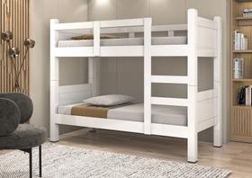 Beliche VitaMov Branco Versátil Vira 2 Camas Estrado 100% Madeira Pés 7,5x7,5 Cm