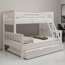 Beliche Woodstore Casal Solteiro De Madeira + Cama Aux Casal