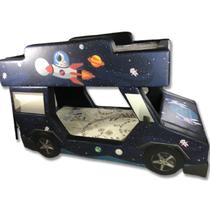 Beliche X Space infantil estofada com rodas sobrepostas - cor azul marinho