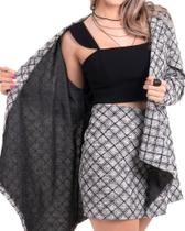 Bellatrix Cardigan De Alfaiataria Em Tecido Plano Xadrez