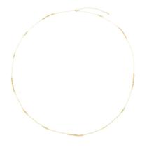 Belly chain piuka lika zircônias folheado a ouro 18k