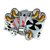 Belt Buckle, design de pôquer e dados, estilo Alloy Cowboy Belt Buckle, design de pôquer e dados, estilo Alloy Cowboy