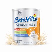 BemVital Senior 370g Sem Sabor Suplemento Alimentar para Idosos Zero Lactose Vitaminas e Minerais