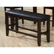 Bench Ergode Counter Height Black PU Espresso Bench Ergode Counter Height Black PU Espresso