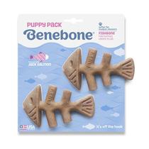 Benebone 2-Pack Fishbone Puppy - Kit com 2 mordedores para cães Filhotes