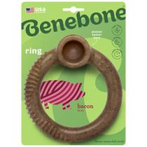 Benebone Brinquedo Roer Morder Ring Bacon GrandeCor Marrom