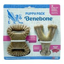 Benebone Puppy Bacon Wishbone Ossinho Saborizado Dental Chew para Cães Filhotes