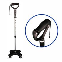 Bengala 4 Pontas Apoio Regulável Alumínio Preto Mercur Antiderrapante Ortopédica Profissional Mobilidade Idoso Reabilitação Segurança Bengala 4 Pontas Apoio Regulável Alumínio Preto Mercur Antiderrapante Ortopédica Profissional Mobilidade Idoso Reabilitação Segurança