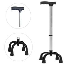 Bengala Bastão Ortopédico 4 Pontas de Aluminio para Idoso