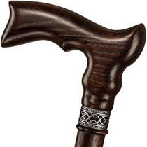 Bengala de Caminhada Asterom Artesanal - Ergonômica em Madeira de Nogueira