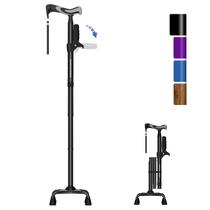 Bengala de caminhada KingPavonini Bengala quádrupla dobrável e ajustável