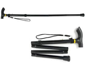 Bengala Dobrável De Alumínio Com Altura Regulável 5 Tamanhos Portatil Para Idosos