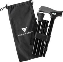 Bengala dobrável Vaunn Medical Easy Grip com altura ajustável Bengala dobrável Vaunn Medical Easy Grip com altura ajustável