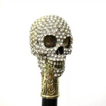 Bengala Espada Punhal Faca Camuflada Caveira Com Strass