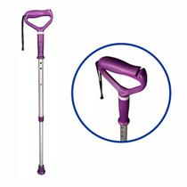 Bengala Fixa Ergonômica Regulável Alumínio Mercur Lilás Auxílio à Locomoção, Conforto e Segurança