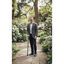 Bengala Madeira Reforçada P/ Idosos 90kg 84cm Castanho