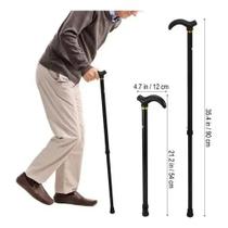 Bengala Metal Dobrável Regulagem Altura Idoso Adulto Preta Ajustável Leve Resistente Antiderrapante Segurança X8033 Bengala Metal Dobrável Regulagem Altura Idoso Adulto Preta Ajustável Leve Resistente Antiderrapante Segurança X8033