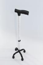 Bengala Ortopédica de Alumínio com Base 4 Pontas de Alumínio