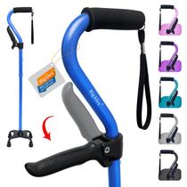 Bengala quádrupla ajustável BigAlex com alça de espuma e alça de elevação Bengala quádrupla ajustável BigAlex com alça de espuma e alça de elevação